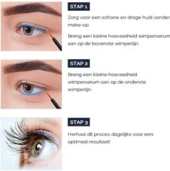 Skines® Wimperserum Premium – Eyelash Serum - Wenkbrauw Serum - Wimper Groei - 3ML -Maquillage Cosmetics 1191x1200 24