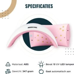 MOOSCARE 36 Watt LED Lamp Voor Gellak Nagels – Nageldroger – Gellak Lamp - UV Lamp Gelnagels - Nail Art Nagellamp - Gel Nagellak Nageldroger -Maquillage Cosmetics 1191x1200 35