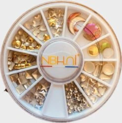 Doosje Rhinestone / Strass Nagel Steentjes - 10 Verschillende Maten En Vormen