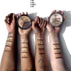 NYX Professional Makeup 3 Steps To Sculpt Face Sculpting Palette - Light 3STS02 - Highlighter En Contouring Make-up - 15 Gr -Maquillage Cosmetics 1193x1200 9