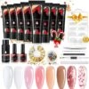 Merkloos Nepnagels - Polygel Set - Nagelverlengingsset - 8 Kleuren - Nagels Set - Temperatuurwisselgel - Lichtgevende Gel - Voor Beginners - Voor DIY Salon Art Nagels - Type A -Maquillage Cosmetics 1194x1200 30