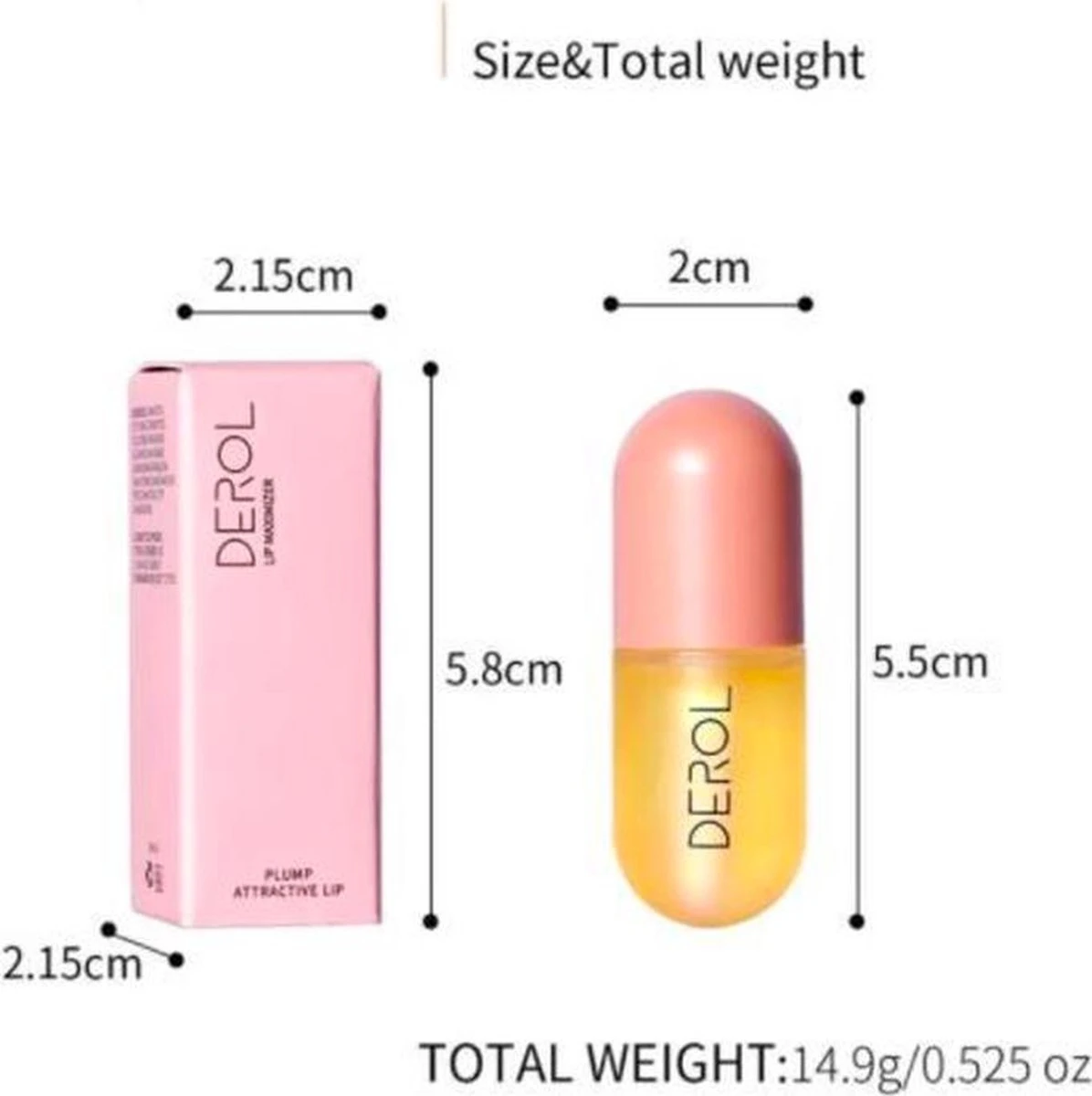 Natuurlijke Lip Plumper | Plumping | Vollere Lippen In 2 Min | Lip Vergroter| Lip Maximizer | Gember Extract & Vitamine E 5 Natuurlijke Lip Plumper | Plumping | Vollere Lippen In 2 Min | Lip Vergroter| Lip Maximizer | Gember Extract & Vitamine E – Image 3