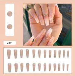 Merkloos Press On Nails - Nep Nagels - Roze - Coffin - Manicure - Plak Nagels - Kunstnagels Nailart - Zelfklevend -Maquillage Cosmetics 1196x1200 54