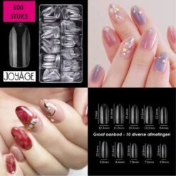 Joyage Nagel Tips Transparant Oval - 500 Stuks - Nagel Tips Transparant – Nageltips Voor Gelnagels – Nagel Tips Acryl – Transparante Nageltips – Transparante Nagels – Fake Nails Clear - Kunstnagels - Nepnagels -Maquillage Cosmetics 1197x1200 44