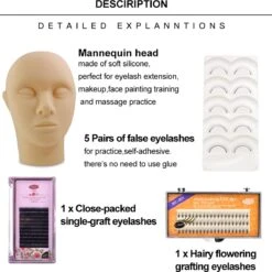 Lashes & More | Wimperextensions Starters Pakket + Luxe Nano Mister | Oefenset Voor Beginnend Wimperstylist | Lash Kit | Oefen Wimper Set -Maquillage Cosmetics 1198x1200 57