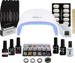 Gellak - MEANAIL® KIT Deluxe - Led Lamp 48 Watt - 3 Kleuren Gelnagellak