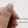 Merkloos Gel Soft Flex Nepnagels Met Lijm Plaknagels Short Almond Shape Nagels Press On Nails 100% Soak-off - Fake Nails- Nageltips Full Cover 240 Stuks Transparant / Clear Tips Van Hoge Kwaliteit + Nagelvijl+ Nagellijm