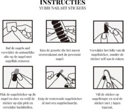 YUBBI Nail Art Nagel Stickers - Nail Wraps - Stencils - Zelfklevend - Natural Shine - 4 Vellen -Maquillage Cosmetics 1200x1044 2