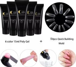 Royala - Professionele Poly Gel Starter Kit POG3. – 6 Kleuren Polygel + 6 Kleuren UV Gel - 12 Kleuren Polygel Pakket - Incl. 36 W UV Nageldroger - Poly Acryl Nagels - Nail Art - Gel Lak -Maquillage Cosmetics 1200x1060 8