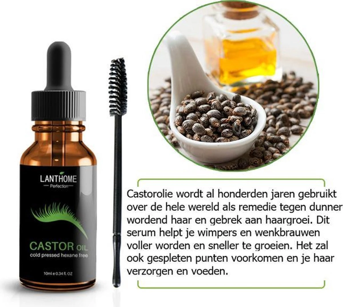 100% Natuurlijke Groei - Wenkbrauwserum - Vollere Wenkbrauwen - Castor Olie - Wenkbrauw Serum - 10ML 5 100% Natuurlijke Groei - Wenkbrauwserum - Vollere Wenkbrauwen - Castor Olie - Wenkbrauw Serum - 10ML – Image 3