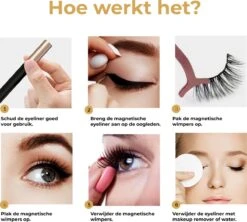 Magnetische Nep Wimpers Met 2 Magnetic Eyeliners En Applicator - 10 Magnetische Lashes - Wimperextensions - Zwart 15 Magnetische Nep Wimpers Met 2 Magnetic Eyeliners En Applicator - 10 Magnetische Lashes - Wimperextensions - Zwart -Maquillage Cosmetics 1200x1078 4