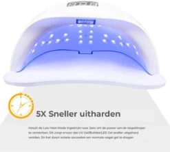 Adge - 54W LED Nageldroger Voor Gelnagels - Geschikt Voor ALLE Nagel Gellak - 36 LEDs - Met Timer -Maquillage Cosmetics 1200x1078 7