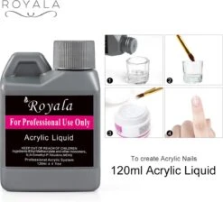 Royala Acryl Vloeistof Liquid Monomer Nagellak 120 Ml Fles -Maquillage Cosmetics 1200x1086 35