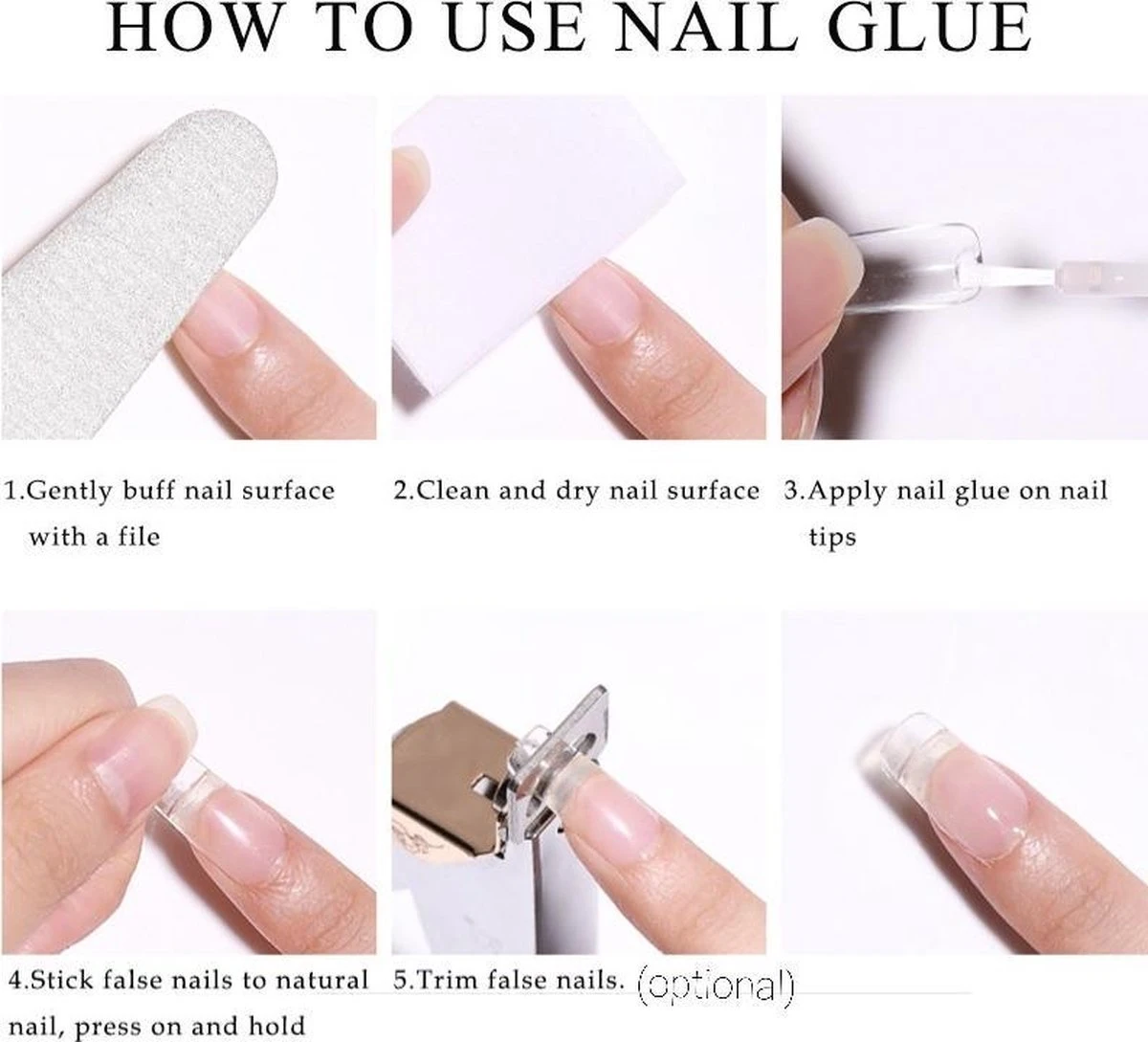 Merkloos Gel Soft Flex Nepnagels Met Lijm Plaknagels Short Almond Shape Nagels Press On Nails 100% Soak-off - Fake Nails- Nageltips Full Cover 240 Stuks Transparant / Clear Tips Van Hoge Kwaliteit + Nagelvijl+ Nagellijm 7 Merkloos Gel Soft Flex Nepnagels Met Lijm Plaknagels Short Almond Shape Nagels Press On Nails 100% Soak-off - Fake Nails- Nageltips Full Cover 240 Stuks Transparant / Clear Tips Van Hoge Kwaliteit + Nagelvijl+ Nagellijm – Image 5