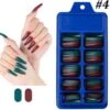 Nepnagels - Set Van 100 - Donker Rood Donkergroen - Verschillende Maten En Kleuren - Plaknagels Sparkolia -Maquillage Cosmetics 1200x1098 7