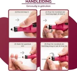 Royala - Manicure & Pedicure Set Elektrische Nagelvijl Nagelfrees - Nail Drill - Geschikt Voor Natuurlijke Nagels - Nepnagels - Gellak - Gelnagels - Acrylnagels - 6 Opzetstukken - Rood 21 Royala - Manicure & Pedicure Set Elektrische Nagelvijl Nagelfrees - Nail Drill - Geschikt Voor Natuurlijke Nagels - Nepnagels - Gellak - Gelnagels - Acrylnagels - 6 Opzetstukken - Rood -Maquillage Cosmetics 1200x1099 4