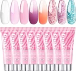 Polygel- Polygel Kit- Polygel Nagels- Polygel Starter Set - RH0594： Thin Nail File 1 Grey Nail File 1 48W White Nail Dryer Helmet Lamp 220V 1 Curved Tweezers 1 Glass Cup 1 Cuticle Fork 1 Cuticle Pusher 1 Nail Cutter 1 Dual End Nail Brush 1 8G Nail Gl -Maquillage Cosmetics 1200x1114 8