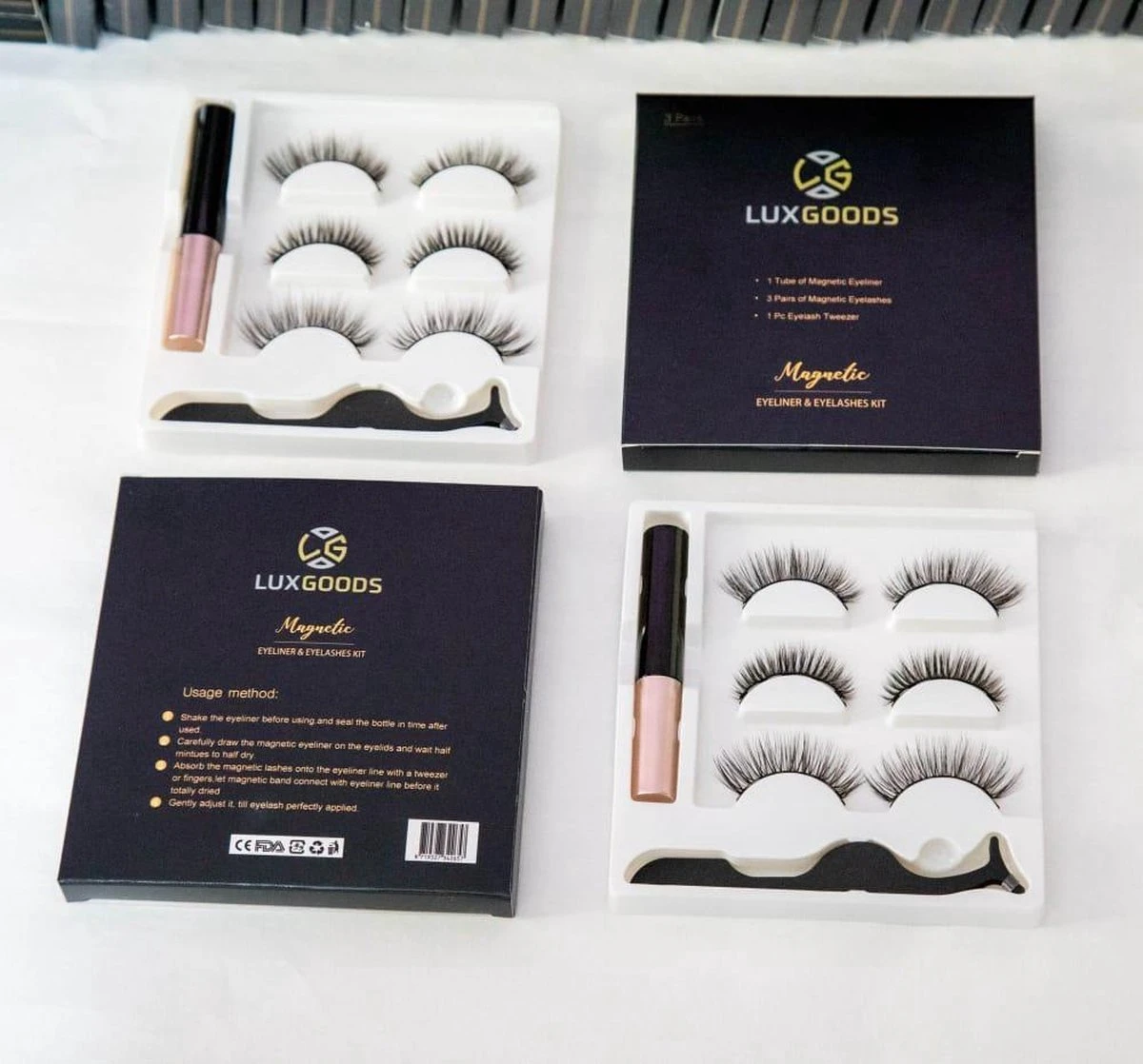 Luxgoods Magnetische Wimpers - Wimperset 3 Paar+ 1 Flesjes Eyeliner+ 1 Pencet - Herbruikbaar-magneet Wimpers -lashes-magnetic Lashes 6 Luxgoods Magnetische Wimpers - Wimperset 3 Paar+ 1 Flesjes Eyeliner+ 1 Pencet - Herbruikbaar-magneet Wimpers -lashes-magnetic Lashes – Image 4