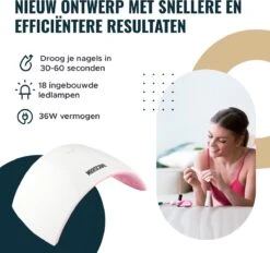 MOOSCARE 36 Watt LED Lamp Voor Gellak Nagels – Nageldroger – Gellak Lamp - UV Lamp Gelnagels - Nail Art Nagellamp - Gel Nagellak Nageldroger -Maquillage Cosmetics 1200x1129 16