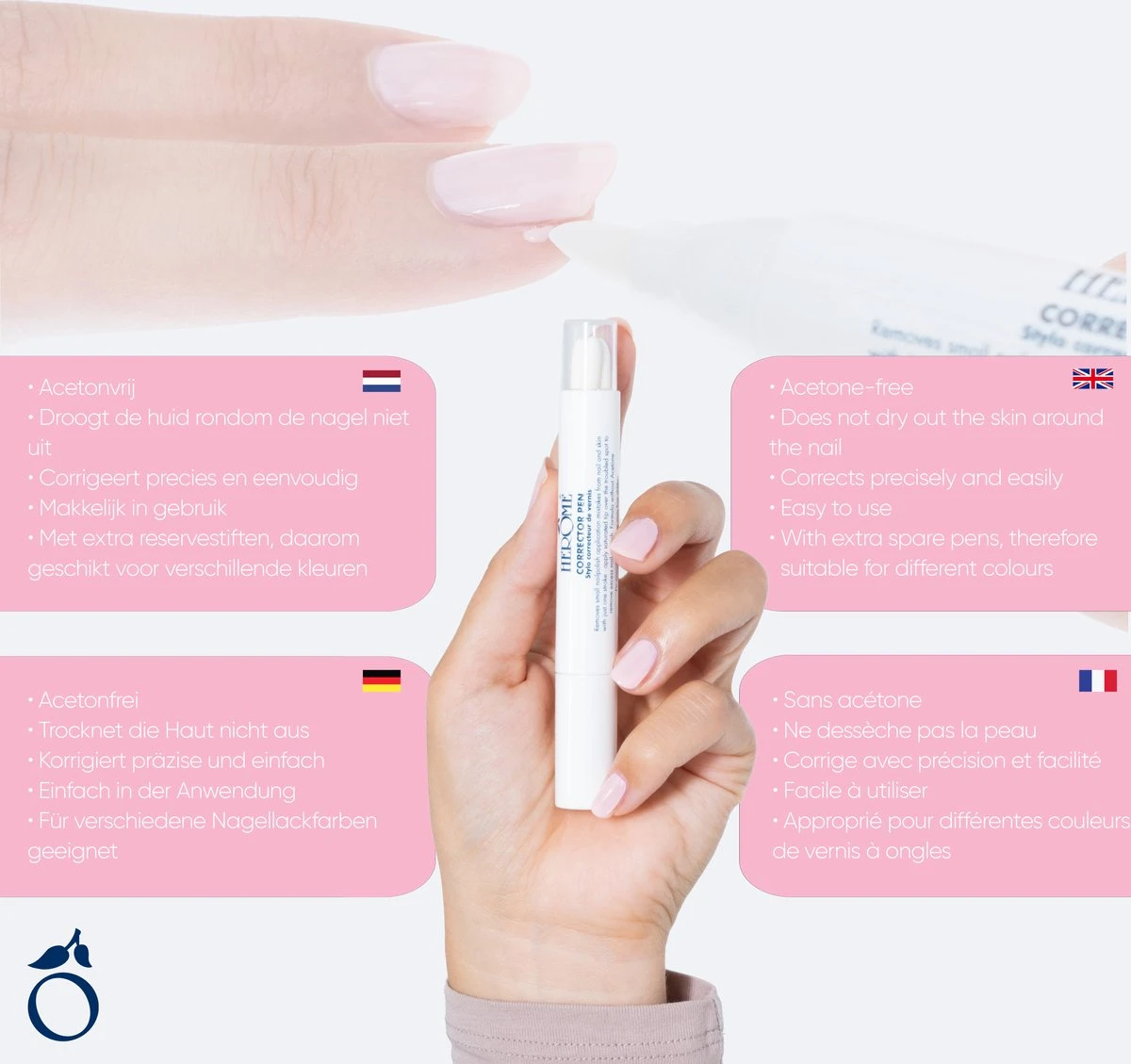 Herome Corrector Pen - Milde Acetonvrije Nagellakremover In Een Handige Stift - 3ml. 4 Herome Corrector Pen - Milde Acetonvrije Nagellakremover In Een Handige Stift - 3ml. – Image 2