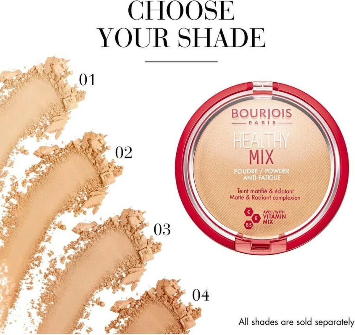 Bourjois Healthy Mix Compact Poeder - 01 Porcelain 6 Bourjois Healthy Mix Compact Poeder - 01 Porcelain – Image 4