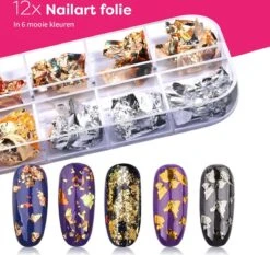 Evvie© Nail Art Kit - Penselen Met Dotting Tools - Strass Steentjes - Rhinestones - Nagel Folie - Diamantjes - Striping Tape – 65-delig -Maquillage Cosmetics 1200x1133 9