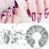 Merkloos Doosje Rhinestone Zilver - Carrousel -Strass Nagel Steentjes / Nagel Diamantjes / Nail Art