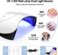 Royala Gellak D5pl Starterspakket + Inclusief UV Lamp + Met 13 Verschillende Gellak Kleuren - Ballerina Tips - Gellak Lamp – Nail Wipes - Cleanser - Nail Art - Gellac Set - Alle Benodigdheden In Eén - Uitgebreid 75-Delig Pakket 27 Royala Gellak D5pl Starterspakket + Inclusief UV Lamp + Met 13 Verschillende Gellak Kleuren - Ballerina Tips - Gellak Lamp – Nail Wipes - Cleanser - Nail Art - Gellac Set - Alle Benodigdheden In Eén - Uitgebreid 75-Delig Pakket -Maquillage Cosmetics 1200x1138 10