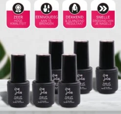 Miss Jules - 6-Delige Gellak Starterspakket - Nagellak - Kleur Grijs, Roze & Glitter - Glanzend & Dekkend Resultaat -Maquillage Cosmetics 1200x1138 11