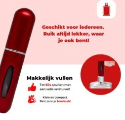 Cetins - Parfum Verstuiver Navulbaar - Mini Parfum Flesje - Reisflesje – Matt Rood 13 Cetins - Parfum Verstuiver Navulbaar - Mini Parfum Flesje - Reisflesje – Matt Rood -Maquillage Cosmetics 1200x1145 23