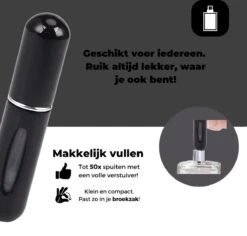 Cetins - Parfum Verstuiver Navulbaar - Mini Parfum Flesje - Reisflesje – Zwart -Maquillage Cosmetics 1200x1145 24