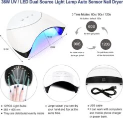 Gellak Starterspakket 12 Kleuren - Gellak - Gellakset - Nagelset - Gelnagels - Nagellak - Gelnagel Kit - UV Lamp 36W - LED - Manicure Set - 12 Kleuren Gel Polish - Nail Art - Nagellamp - Nagelboor - Nageldroger - Nagellak -Maquillage Cosmetics 1200x1149 4