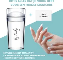 By Emily - Nagelstempel Met Schraper | Eenvoudige Franse Manicure | Nagel Kussen | Nail Art | Transparant | Stamp Set | Gel | Hoogwaardige Siliconen | Nagel Verzorging | Stempel Set | Nail Stamp | Transparante Jelly Stempel | Doorzichtig | Silicone -Maquillage Cosmetics 1200x1151 11
