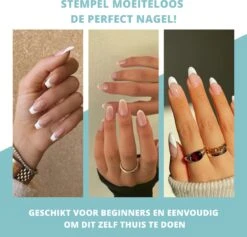 By Emily - Nagelstempel Met Schraper | Eenvoudige Franse Manicure | Nagel Kussen | Nail Art | Transparant | Stamp Set | Gel | Hoogwaardige Siliconen | Nagel Verzorging | Stempel Set | Nail Stamp | Transparante Jelly Stempel | Doorzichtig | Silicone -Maquillage Cosmetics 1200x1151 13