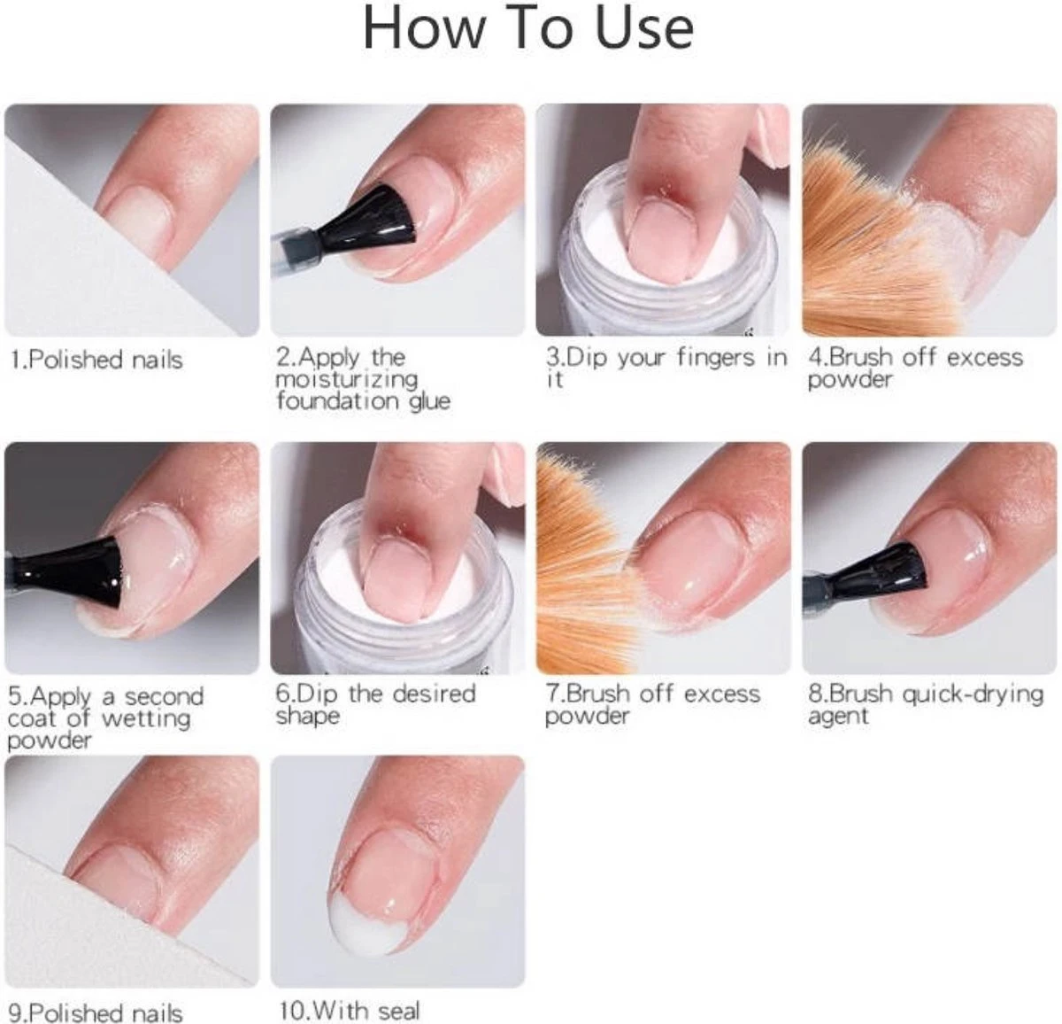 Navulset Flesjes Dippoeder Dipping Powder Activator Basecoat Topcoat Brush Saver Dippn 5 Navulset Flesjes Dippoeder Dipping Powder Activator Basecoat Topcoat Brush Saver Dippn – Image 3