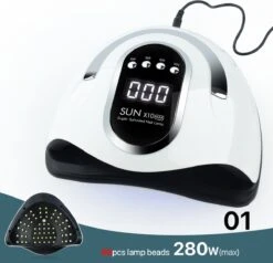2022 Nageldroger - 280W/66 LEDs - Nagellamp - Nieuw Nageldroger - Wit/Zwart - Manicure/Pedicure Handen En Voeten - Gellak - Gelnagels - Acrylnagels - Top Coat - Matte Top Coat - Led Nagellamp - Uv Nagellamp - Nagels - Nagellak Droger - Tafellamp -Maquillage Cosmetics 1200x1156 9