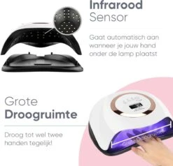 De Sera UV Lamp Gelnagels 168W - LED Lamp Nagels - Gellak Lamp - Nageldroger Met 2.5 Meter Lang Snoer - Wit -Maquillage Cosmetics 1200x1158 41