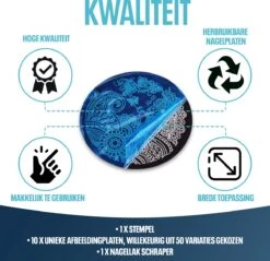 Nagel Stempel Set Met Sjablonen - Nail Art Stempelplaat - Gellak Tools - 10 Stuks - Levay® -Maquillage Cosmetics 1200x1161 18