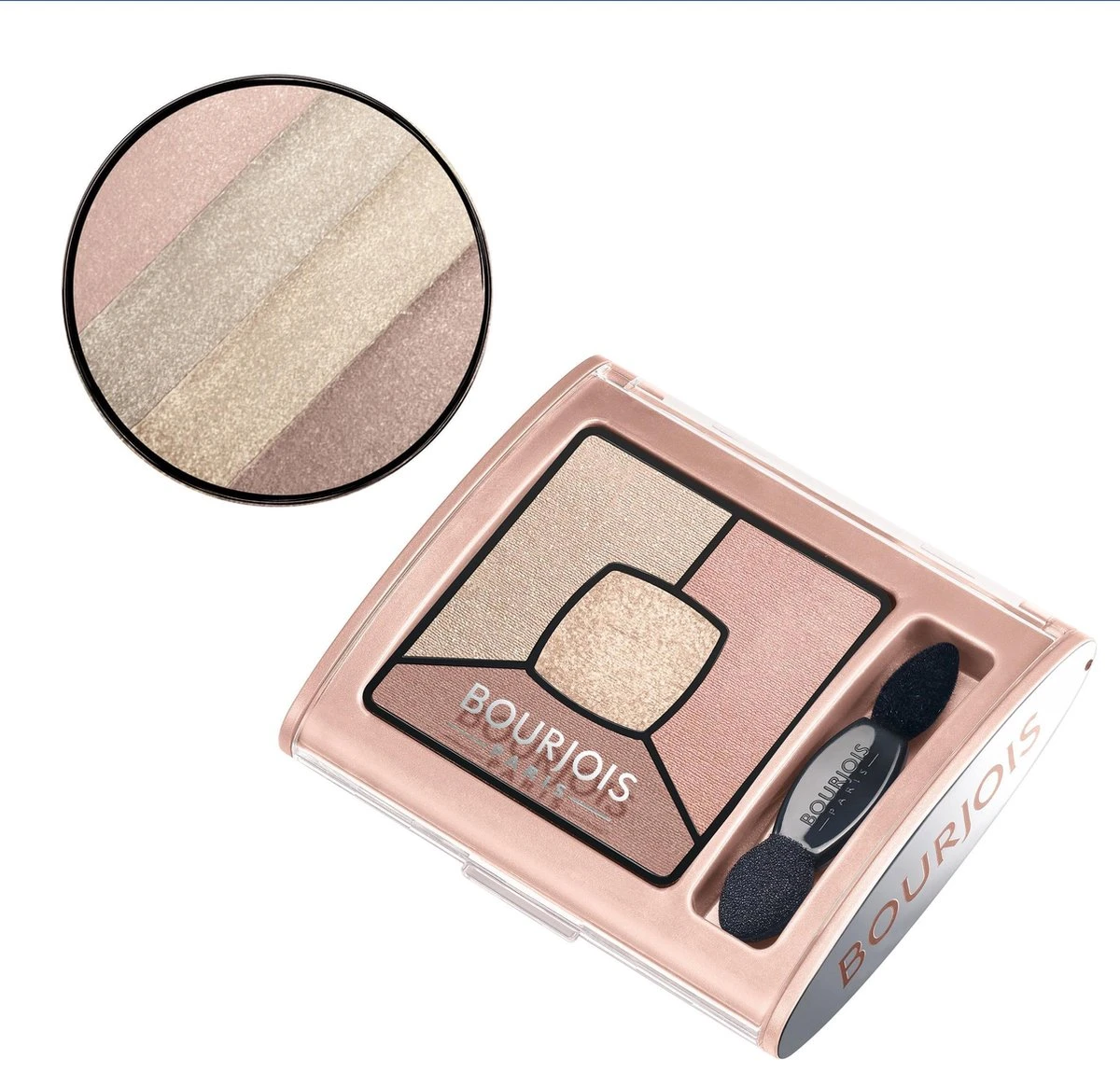 Bourjois Smoky Stories Quad Oogschaduw Palette - 14 Tomber Des Nudes 4 Bourjois Smoky Stories Quad Oogschaduw Palette - 14 Tomber Des Nudes – Image 2