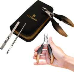 Skeraxo® Professionele Pedicureset Nageltang Kalknagel - Met Nagelvijl & Vuil Verwijderaar - Nagelschaar Voor Harde Teennagels – Nagelknipper Ingegroeide Teennagel - Inclusief Teennagel Correctors -Maquillage Cosmetics 1200x1166 15