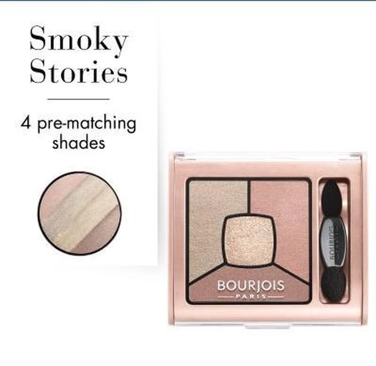Bourjois Smoky Stories Quad Oogschaduw Palette - 14 Tomber Des Nudes 11 Bourjois Smoky Stories Quad Oogschaduw Palette - 14 Tomber Des Nudes – Image 9