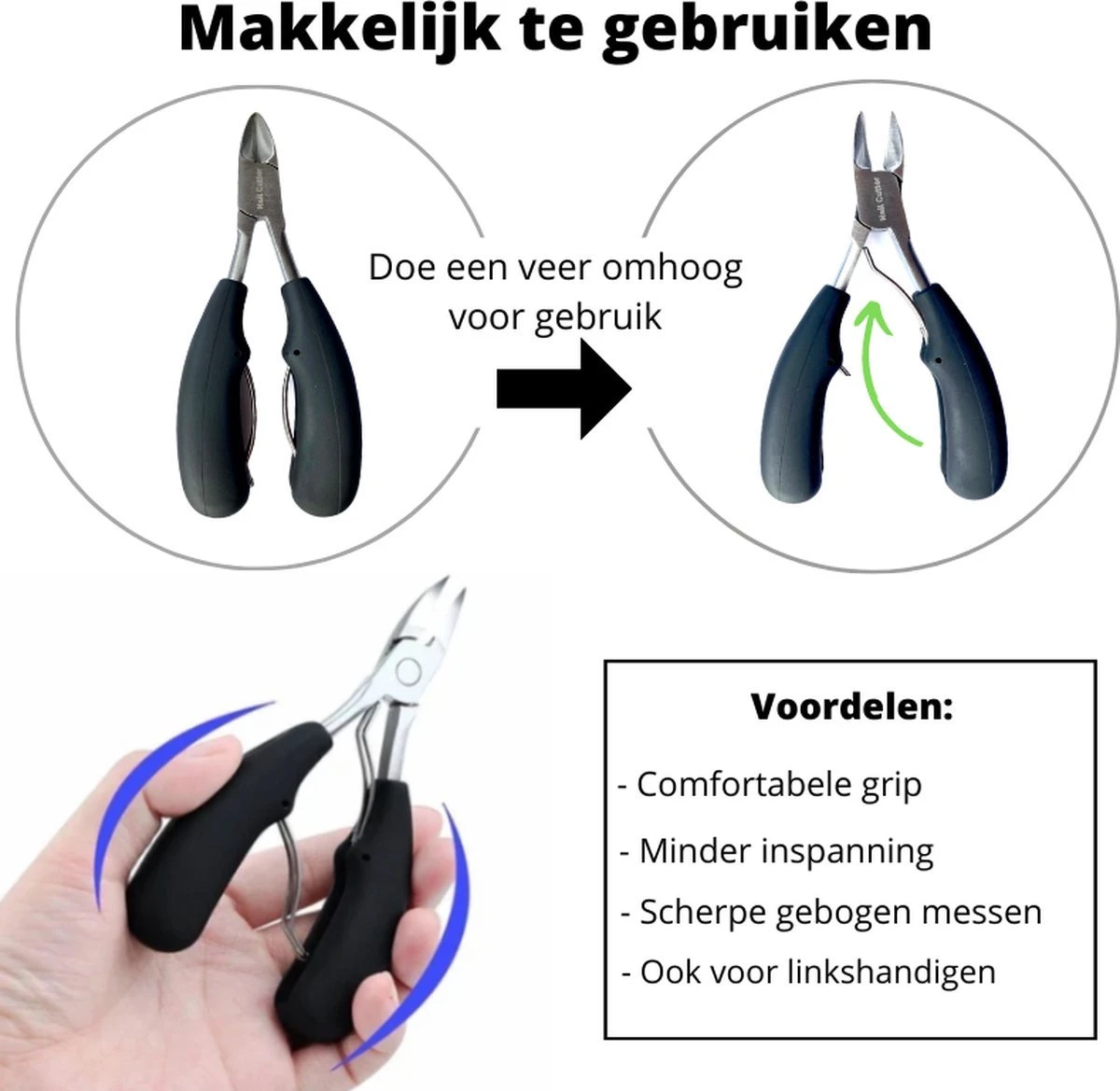 Merkloos Nageltang Voor Harde Teennagels - Manicureset Teennagelknipper - Teennagelschaar - Pedicure Set 4 Merkloos Nageltang Voor Harde Teennagels - Manicureset Teennagelknipper - Teennagelschaar - Pedicure Set – Image 2