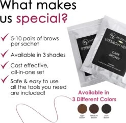 Marie-José & Co Henna Wenkbrauwverf Donkerbruin - Complete Henna Brows Kit - Tattoo Brow Set Voor 20 Paar Wenkbrauwen -Maquillage Cosmetics 1200x1172 10