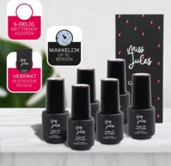 Miss Jules - 6-Delige Gellak Starterspakket - Nagellak - Kleur Grijs, Roze & Glitter - Glanzend & Dekkend Resultaat -Maquillage Cosmetics 1200x1172 20