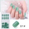 GUAPÀ® Plaknagels Met Plakstrips | Nepnagels | Press On Nails | Zelfklevende | 24 Stuks | Groen