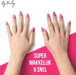 By Emily - Nagel Wrap - Sparkly Violet Red | 14 Stickers | Nail Wrap | Nail Art | Trendy | Design | Nagellakvrij | Eenvoudig | Nagel Wrap | Nagel Stickers | Folie | Zelfklevend | Sjablonen -Maquillage Cosmetics 1200x1173 59