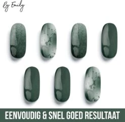 By Emily - Nagel Wrap - Greeny Gray | 14 Stickers Per Vel | Nail Wrap | Nail Art | Trendy | Design | Nagellakvrij | Eenvoudig | Nagel Art | Nagel Wrap | Nagel Stickers | Folie | Zelfklevend | Sjablonen -Maquillage Cosmetics 1200x1173 72