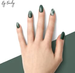 By Emily - Nagel Wrap - Greeny Gray | 14 Stickers Per Vel | Nail Wrap | Nail Art | Trendy | Design | Nagellakvrij | Eenvoudig | Nagel Art | Nagel Wrap | Nagel Stickers | Folie | Zelfklevend | Sjablonen -Maquillage Cosmetics 1200x1173 74