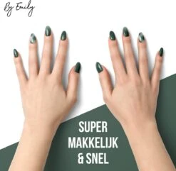 By Emily - Nagel Wrap - Greeny Gray | 14 Stickers Per Vel | Nail Wrap | Nail Art | Trendy | Design | Nagellakvrij | Eenvoudig | Nagel Art | Nagel Wrap | Nagel Stickers | Folie | Zelfklevend | Sjablonen -Maquillage Cosmetics 1200x1173 75