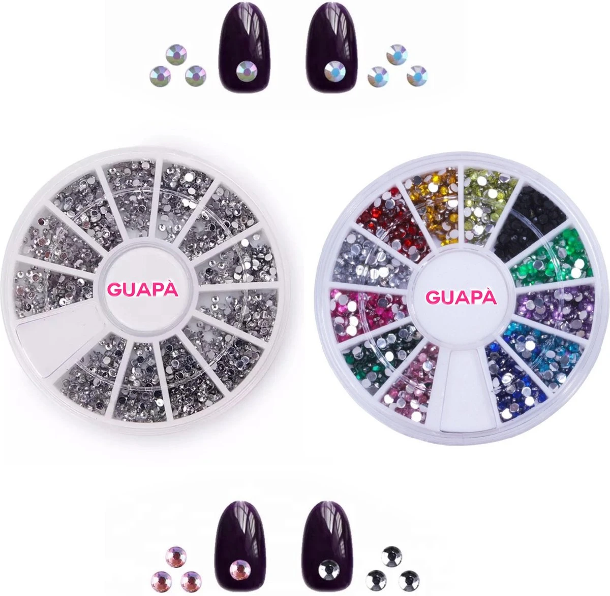 GUAPÀ® Nail Art Nagel Decoratie Steentjes & Diamantjes Inclusief Nail Art Nagellijm 3 Ml 7 GUAPÀ® Nail Art Nagel Decoratie Steentjes & Diamantjes Inclusief Nail Art Nagellijm 3 Ml – Image 5